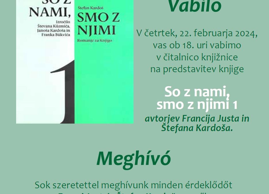 Vabilo na predstavitev knjige So z nami, smo z njimi 1